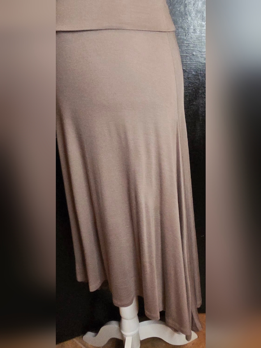 NWT Design History Nutmeg Foldover Sharkbite Maxi Skirt L - Picture 5 of 11